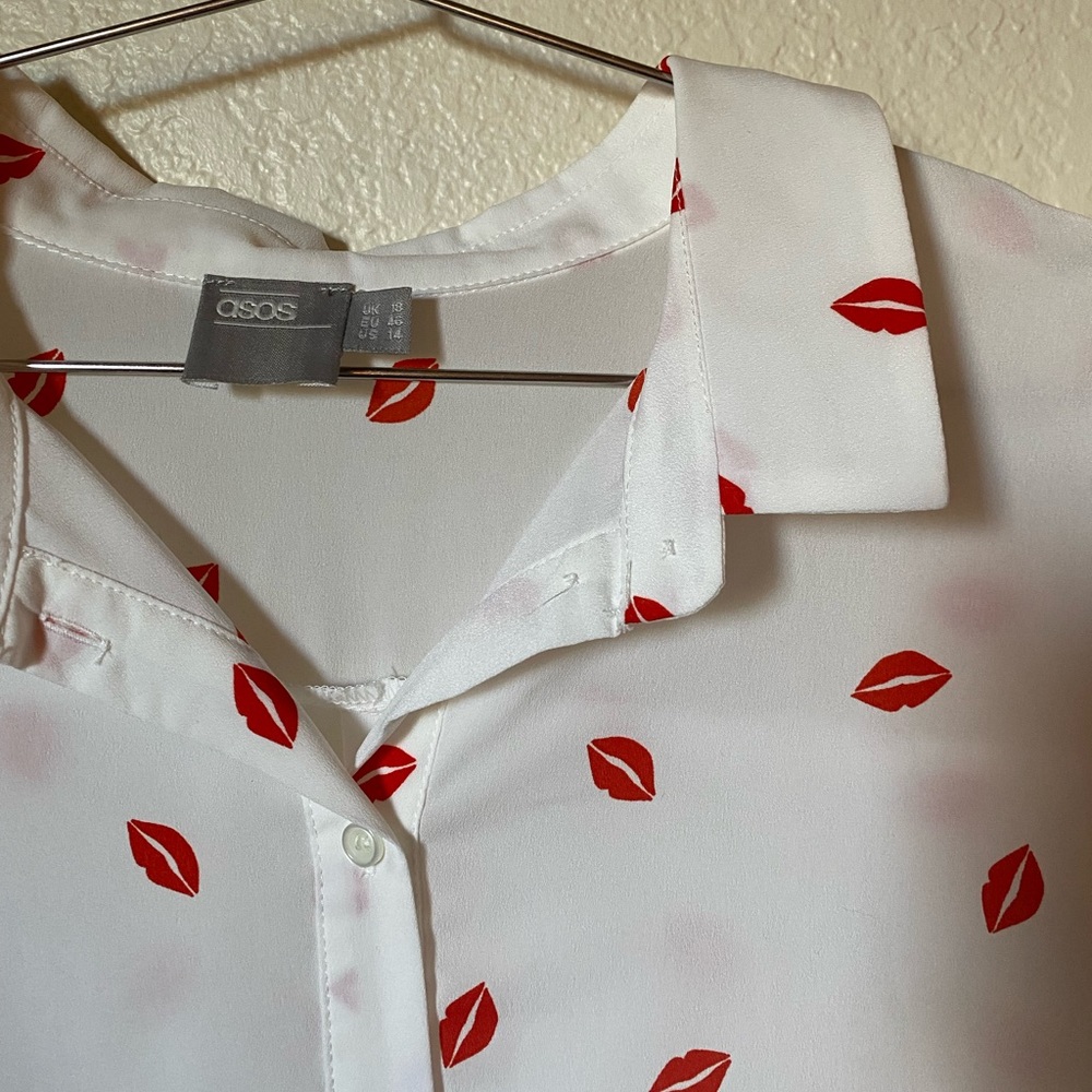 ASOS Kiss Kiss Button Up Shirt 14